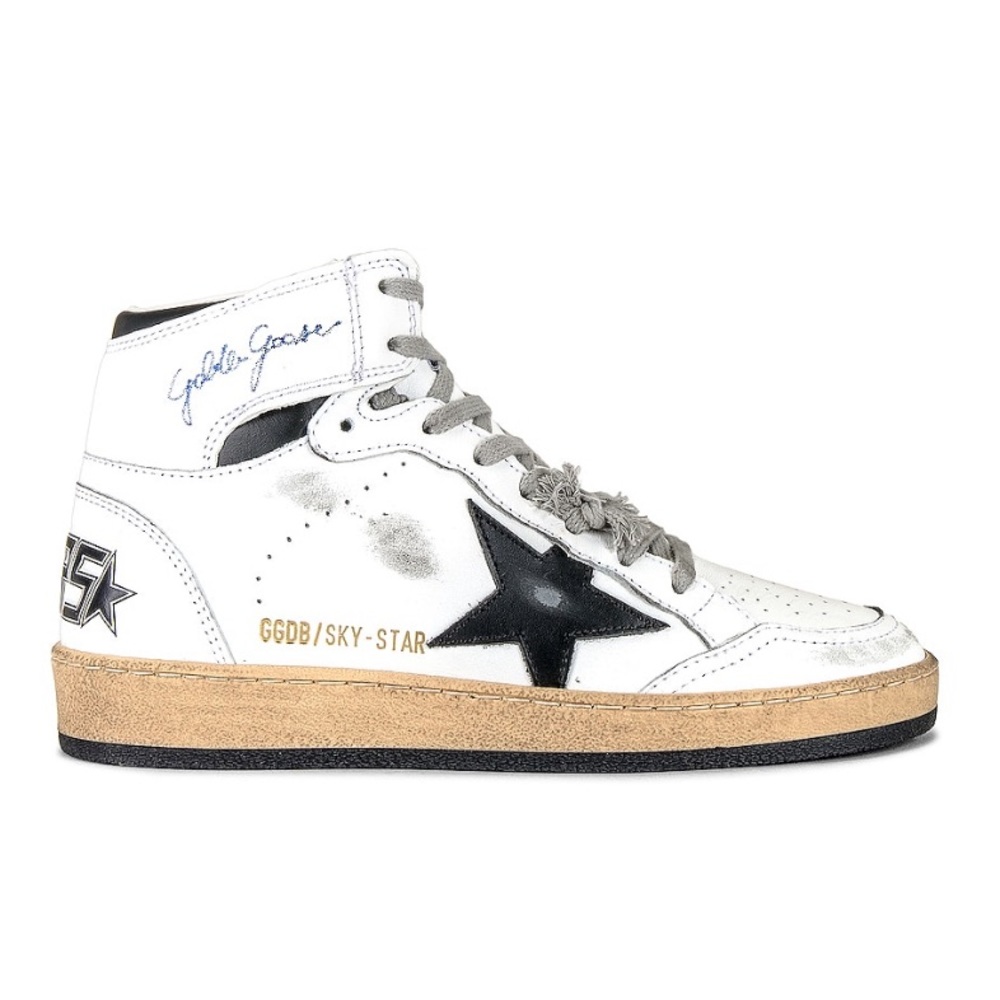 Golden Goose Sky Star Sneakers Hi top Women NIB White Black